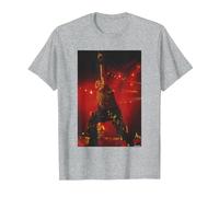 Iron Maiden Bruce Dickinson Live by Andy Willsher T-Shirt, Men, Heather Grey, Medium