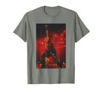 Iron Maiden Bruce Dickinson Live by Andy Willsher T-Shirt, Men, Olive Heather, Medium