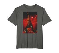 Iron Maiden Bruce Dickinson Live by Andy Willsher T-Shirt, Men's Big and Tall, Asphalt Grey, 6X Tall