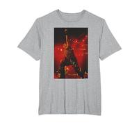 Iron Maiden Bruce Dickinson Live by Andy Willsher T-Shirt, Men's Big and Tall, Heather Grey, 2X Tall