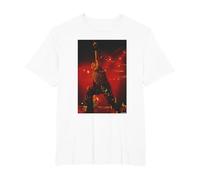 Iron Maiden Bruce Dickinson Live by Andy Willsher T-Shirt, Men's Big and Tall, White, 6X Tall