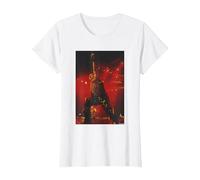 Iron Maiden Bruce Dickinson Live by Andy Willsher T-Shirt, Women, White, X-Large