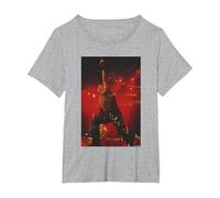 Iron Maiden Bruce Dickinson Live by Andy Willsher T-Shirt, Women's Plus, Heather Grey, 4X