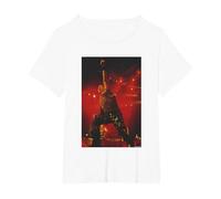Iron Maiden Bruce Dickinson Live by Andy Willsher T-Shirt, Women's Plus, White, 5X