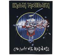 Iron Maiden Can I Play with Madness Sew-On Patch, Album Artwork, Logo, Black, One Size