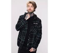 Brandit Maiden Check Shirt Hooded EDDI, color: black-gree, size: L