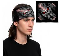 Iron Maiden Eddie Candle Finger Logo Official New Black Bandana (22in x 22in)