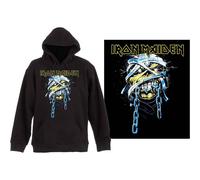 Iron Maiden Hoodie Powerslave Band Logo new Official Mens Black Pullover