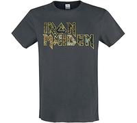 IRON MAIDEN / Iron Maiden Eddies Logo Amplified Vintage Charcoal Xx Large T Shirt
