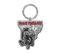 Iron Maiden Keyring Euro Tour Eddie Horse Band Logo Official Metal Keychain One Size