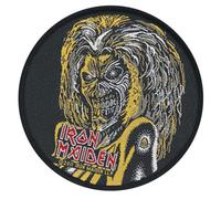 Iron Maiden Killers Eddie Face Official New Black Circular Iron On Patch