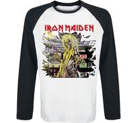 Iron Maiden Killers Shatter Long-sleeve Shirt white black XXL