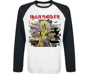 Iron Maiden Killers Shatter Long-sleeved Top white black S