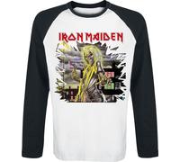 Iron Maiden Killers Shatter Long-sleeved Top white black XL