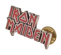Iron Maiden Lapel Badge Enamelled classic band Logo Official Alchemy Silver One Size
