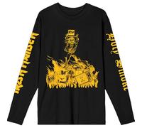 Iron Maiden Longsleeve Holy Smoke Isolated Official Tee T-Shirt Mens Unisex (Medium) Black