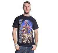 Iron Maiden Men Somewhere Back in Time Short Sleeve T-Shirt, Black, Large