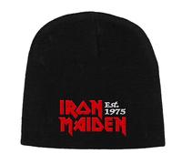 Iron Maiden Men's Est. 1975 Beanie in Black Iron Maiden Black One Size