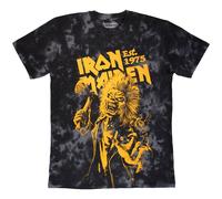 Iron Maiden Men's Est. 1975 Eddie Axe Washed T-Shirt in Black | Size: Medium Iron Maiden Black M
