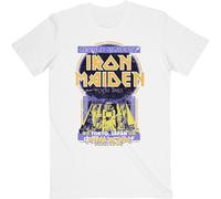 Iron Maiden Men's Powerslave Japan Flyer T-Shirt in White | Size: Medium Iron Maiden White M
