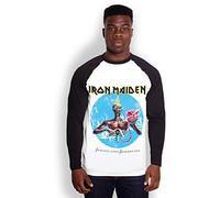 Iron Maiden Men's Seventh Son Long Sleeve T-Shirt, White, Large