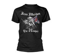 Iron Maiden Men's Sketched Trooper Regular Fit Round Collar Short Sleeve T-Shirt, Black, Medium