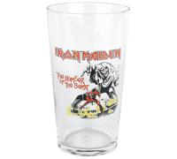 Iron Maiden Number of The Beast Unisex Pint Glass Transparent, Glass,