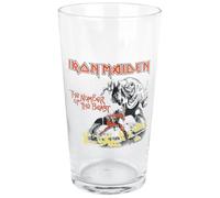 Iron Maiden Number of The Beast Unisex Pint Glass Transparent, Glass,