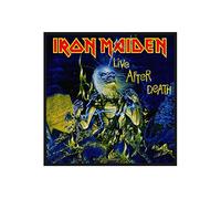 Iron Maiden Patch Live After Death Logo Official Black Woven (10cm x 11cm) Accessory Size