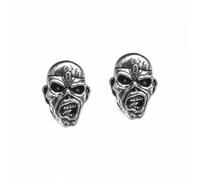 Iron Maiden Piece of Mind Earrings Set, Silver