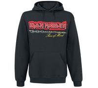 Iron Maiden POM Red Strip Logo Tracklist Hoodie black S