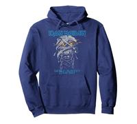 Iron Maiden Powerslave Head Mummy Navy Pullover Hoodie