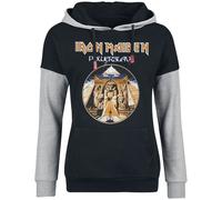 Iron Maiden Powerslave Hoodie black mottled grey S