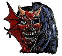 Iron Maiden Purgatory Pin Eddie Badge in Red Iron Maiden Red