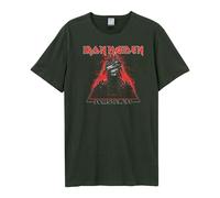 Iron Maiden Red Powerslave Amplified Vintage Charcoal Small Unisex T-Shirt NEW