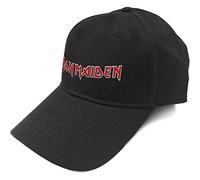 Iron Maiden - Rock Off Iron Maiden Embroidered Logo Baseball Cap - Classic Emblem Design - Black - Officially Licensed