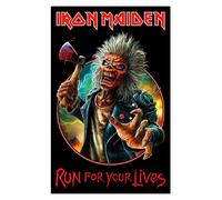 Iron Maiden Run For Your Lives Poster in Black Iron Maiden Black
