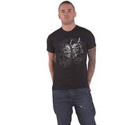 Iron Maiden 'Senjutsu Large Grayscale Heads' (Black) T-Shirt (Small)