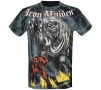 Iron Maiden Sketched Number Of The Beast Allover T-Shirt Allover S