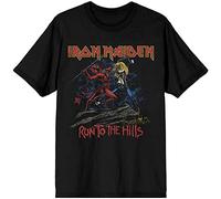 Iron Maiden T Shirt Number of The Beast Run to The Hills Distress Official Mens Large Black
