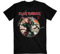Iron Maiden T Shirt Senjutsu Eddie Warrior Circle Logo Official Mens Black M