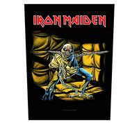 Iron Maiden Piece Of Mind Band Logo Back Patch Black One Size