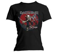 Iron Maiden Trooper Red Sky Skinny Fit T Shirt S