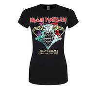 Iron Maiden Women's Legacy of The Beast Tour T-Shirt, Black, 10 (Size: Medium)