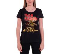 Iron Maiden Women's Sanctuary Skinny Fit T-Shirt in Black | Size: Large Iron Maiden Black L