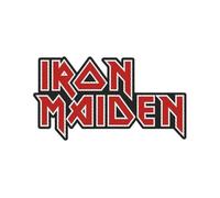 Iron Maiden Woven Patch Logo Cut Out Official Red One Size