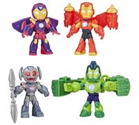 IRON MAN AND HIS AWESOME FRIENDS Marvel Iron Armor Figure Pack 3-Inch Action Figures Toy Playsets for Boys & Girls Ages 3+ (Amazon Exclusive)
