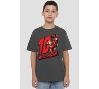Iron Man Birthday 10 Kids T-Shirt Charcoal Iron Man Charcoal 9-10 Years