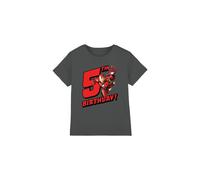 Iron Man Birthday 5 Kids T-Shirt Charcoal | Size: 7-8 Years Iron Man Charcoal 7-8 Years