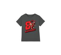 Iron Man Birthday 8 Kids T-Shirt Charcoal | Size: 5-6 Years Iron Man Charcoal 5-6 Years